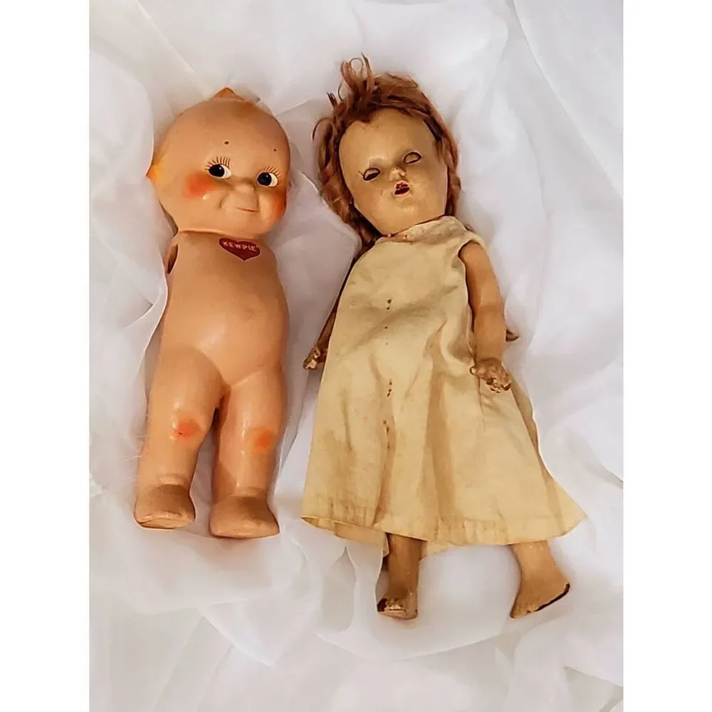 Vintage Horsman Doll and Kewpie doll